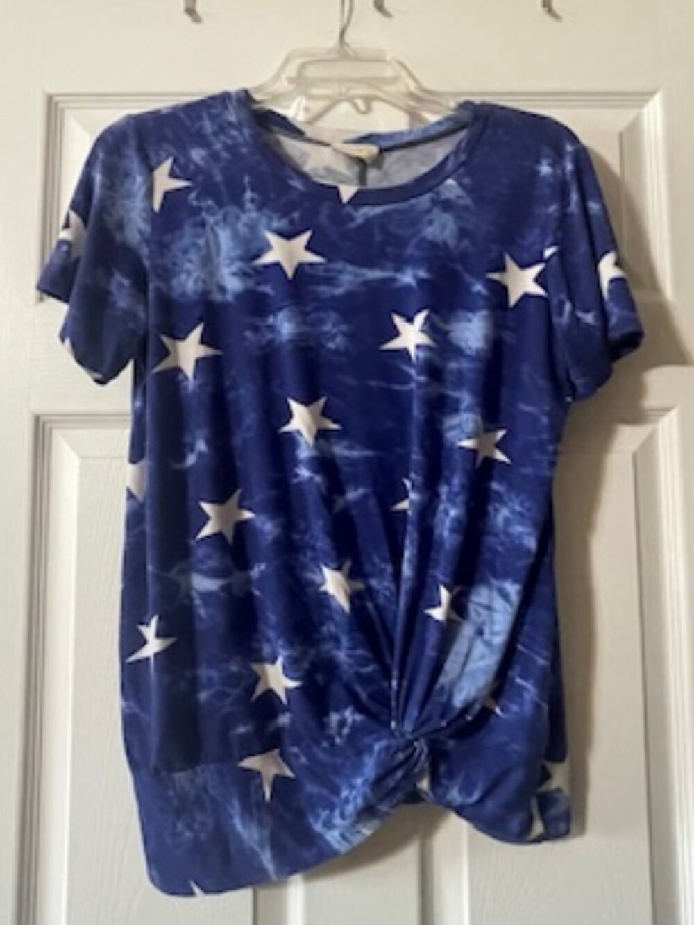 Royal Blue Shirt with White Stars Size M